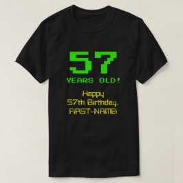 57e verjaardag: Leuk, 8-bit look, Nerdy / Geeky "5 T-shirt