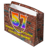 57e verjaardag: Leuk, op graffiti geïnspireerd reg Groot Cadeauzakje (Achterkant Gekanteld)