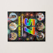 57e verjaardag: Leuke regenboog #, Aangepaste naam Legpuzzel (Horizontaal)