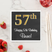 57e verjaardag ~ Luxurieuze Faux Gold-look # Servet (Insitu)