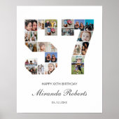 57e verjaardag nummer 57 aangepaste fotocollage poster (Voorkant)