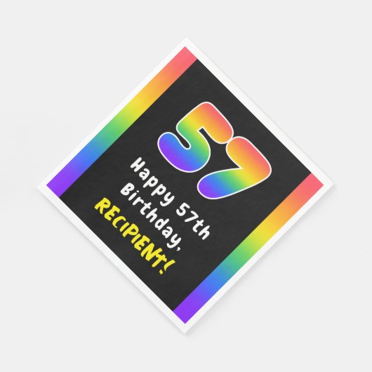 57e verjaardag: Regenboogspectrum # 57, Aangepaste Servet (Hoek)