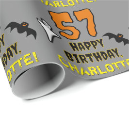 57e verjaardag: Spooky Halloween Theme, Aangepaste Cadeaupapier