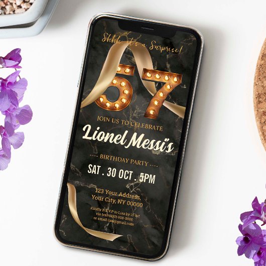 57e verjaardag uitnodiging