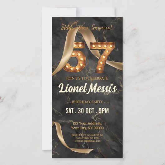 57e verjaardag uitnodiging (Voorkant)