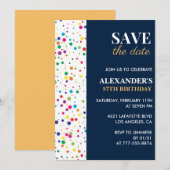 57e verjaardag uitnodigingen Save the date Confett (Voorkant / Achterkant)