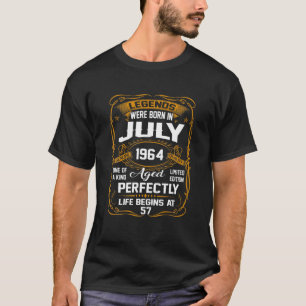 57e verjaardag van 57 juli 1964 57 jaar oud voor m t-shirt