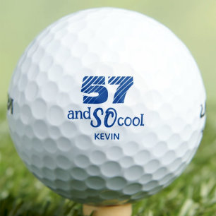57e verjaardagscadeau voor hem Blauw Grappig Cool Golfballen