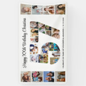 57e verpartij Cijfer 57 Fotocollage Spandoek (Verticaal)