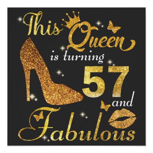 57e vrouw Verjaardag Perfect Poster (Voorkant)