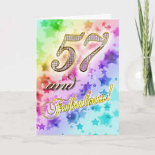 57ste verjaardag voor iemand Fabulous Kaart