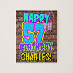 57th Birthday ~ Fun, Urban Graffiti Inspired Look Legpuzzel