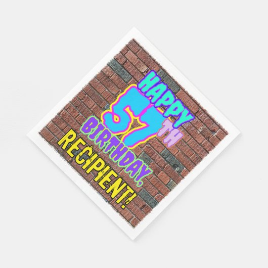 57th Birthday ~ Fun, Urban Graffiti Inspired Look Servet (Hoek)