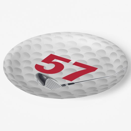 57th Birthday Golf Ball Design Paper Bord (Gekanteld)