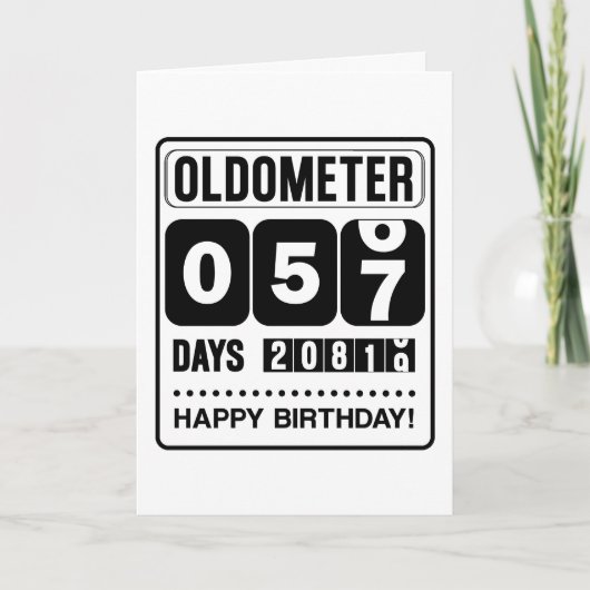 57th Birthday Oldometer Kaart (Voorkant)
