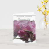 57th Wedding Jubileum Pink Rhododendron Kaart (Gele Bloem)
