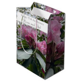 57th Wedding Jubileum Pink Rhododendron Medium Cadeauzakje (Achterkant Gekanteld)