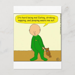 580 Het is moeilijk om een baby cartoon te zijn Briefkaart