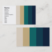 586_cave-palette BLUES TURQUOISE TAN WHITE NAVY ST Visitekaartje (Voorkant / Achterkant)