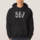 587 Area Code Calgary AB Mobile Telephone Area Cod Hoodie (Voorkant)