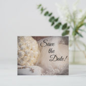 5882-Boeket met ringen, kruis, sluier Briefkaart (Staand voorkant)