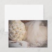 5882-Bruidsboeket met Ringen, Sluier en Kruis Kaart (Voorkant / Achterkant)