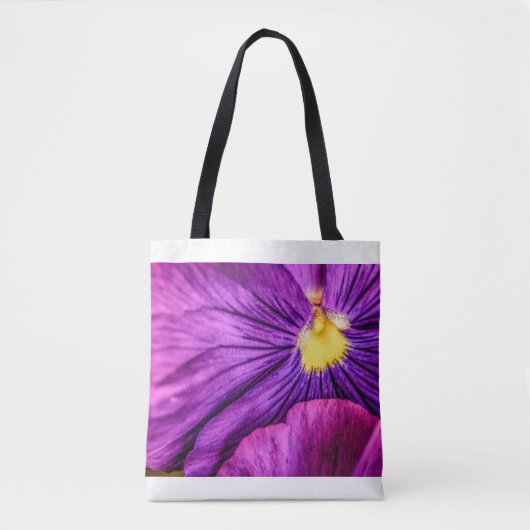 5884-Paarse Pansy Tote Bag (Voorkant)