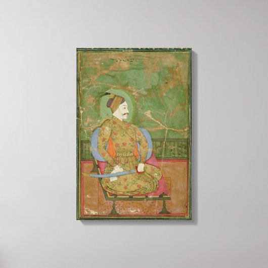58.20/25A Portret van Sultan Abdullah Qutb Shah se Canvas Afdruk (Voorkant)