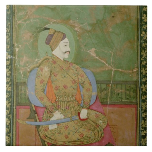 58.20/25A Portret van Sultan Abdullah Qutb Shah se Tegeltje (Voorkant)