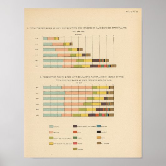 58 Buitenlands geboren 1850-1900 Poster (Voorkant)