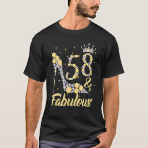 58 en Fabulous 58 jaar oude 58e verjaardag Diamond T-shirt