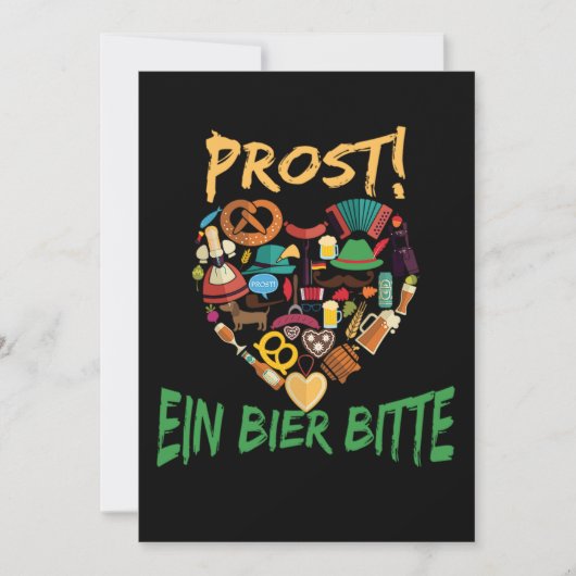 58.Funny Oktoberfest Prost Ein Bier Bitte Duitslan Save The Date (Voorkant)