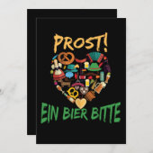 58.Funny Oktoberfest Prost Ein Bier Bitte Duitslan Save The Date (Voorkant / Achterkant)