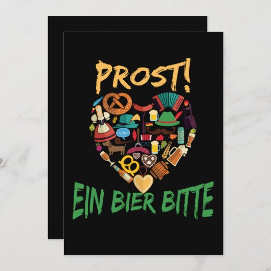 58.Funny Oktoberfest Prost Ein Bier Bitte Duitslan Save The Date (Voorkant / Achterkant)