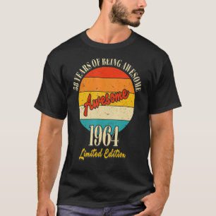 58 jaar Geweldige 1964 58e verjaardag T-shirt
