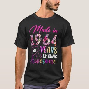 58 jaar Geweldige in 1964 viii T-shirt