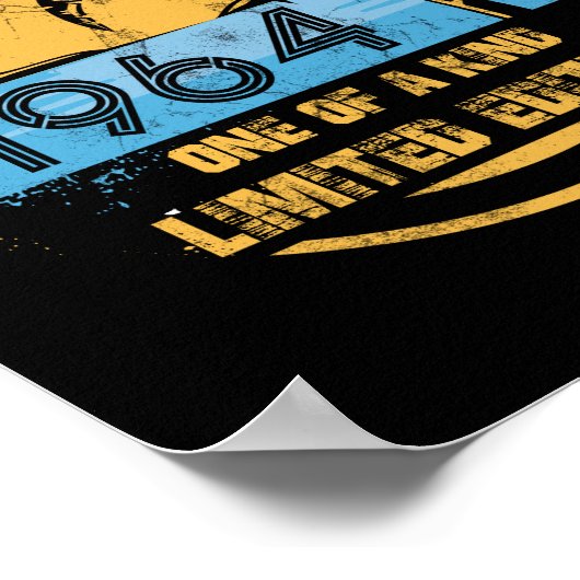 58 jaar Geweldige sinds 1964 58e verjaardag Poster (Hoek)