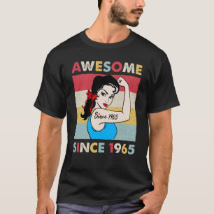 58 jaar Geweldige sinds 1965 58e verjaardag T-shirt