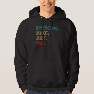 58 jaar Geweldige sinds juli 1964 58e verjaardag Hoodie