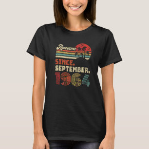 58 jaar Geweldige sinds september 1964 58e geboort T-shirt