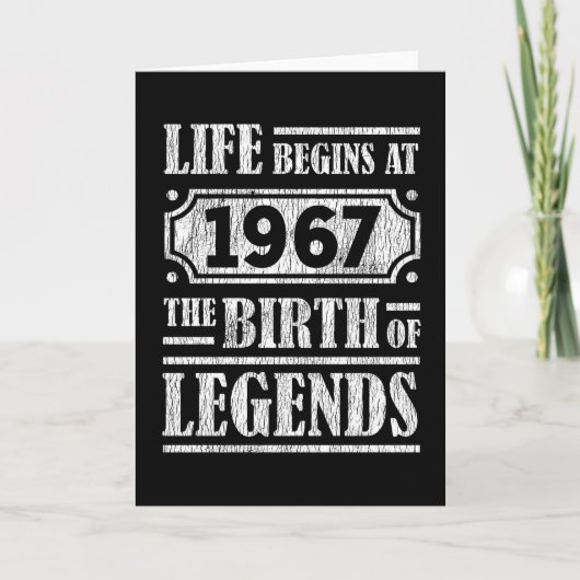 58 jaar oud 1967 Geboorte van de legende 58ste ver Kaart (Voorkant)