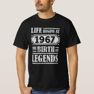 58 jaar oud 1967 Geboorte van de legende 58ste ver T-shirt