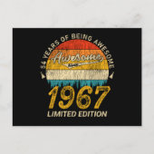 58 jaar oud 1967 Retro Geweldige 58e verjaardagsca Briefkaart (Voorkant)