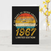 58 jaar oud 1967 Retro Geweldige 58e verjaardagsca Kaart (Gele Bloem)