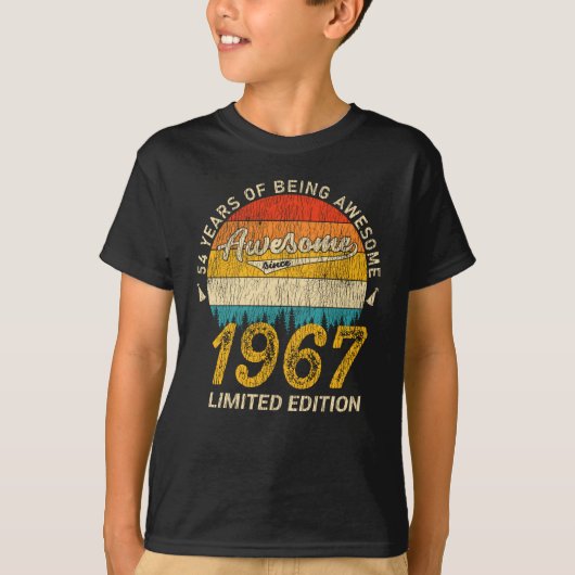 58 jaar oud 1967 Retro Geweldige 58e verjaardagsca T-shirt (Voorkant)