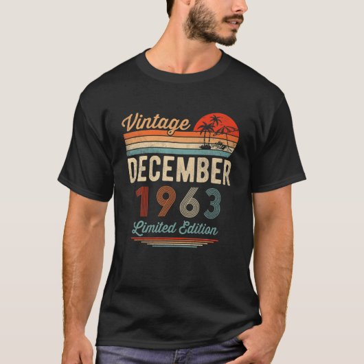 58 jaar oud 58 jaar  december 1963 t-shirt (Voorkant)