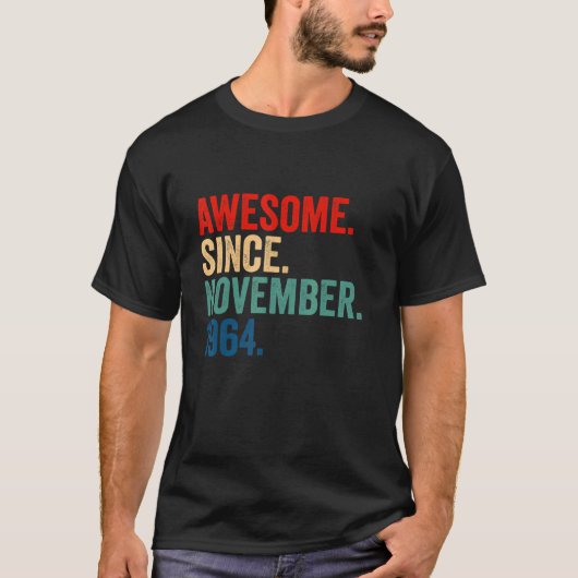 58 jaar oud 58 jaar Geweldige sinds november T-shirt (Voorkant)