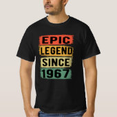 58 jaar oud Bday 1967 Epic Legend 58ste verjaardag T-shirt (Voorkant)