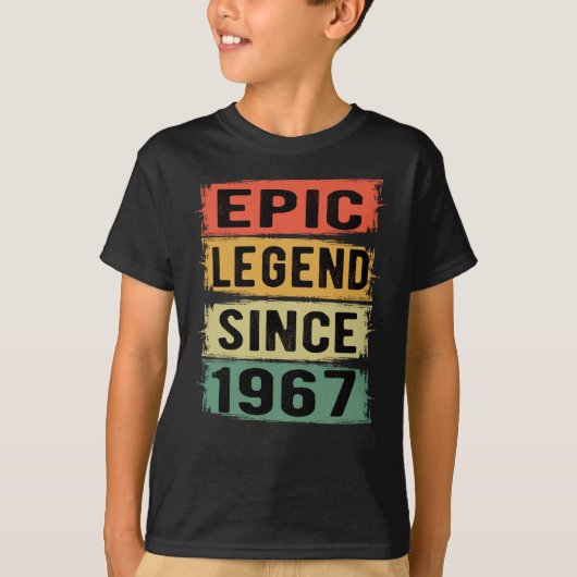 58 jaar oud Bday 1967 Epic Legend 58ste verjaardag T-shirt (Voorkant)