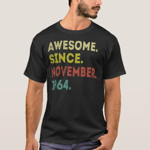 58 jaar oud Geweldige sinds november 1964 58 jaar T-shirt